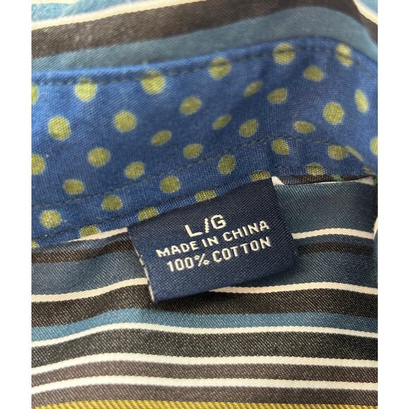 Tommy‎ Bahama Men’s 100% Cotton Multi Color Long Sleeve Button Down Shirt Size L - Picture 5 of 12